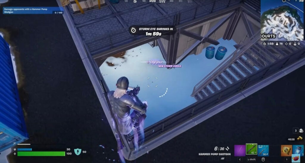 Raiden Metal Gear Fortnite (Screenshot taken from VALtheVAL on YouTube)